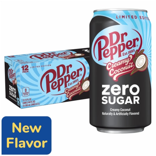 Dr Pepper Creamy Coconut Zero Sugar Soda - Quick Sip